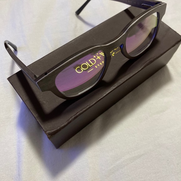 COPY - Gold & Wood Sirrah Eyeglasses - Picture 7 of 8
